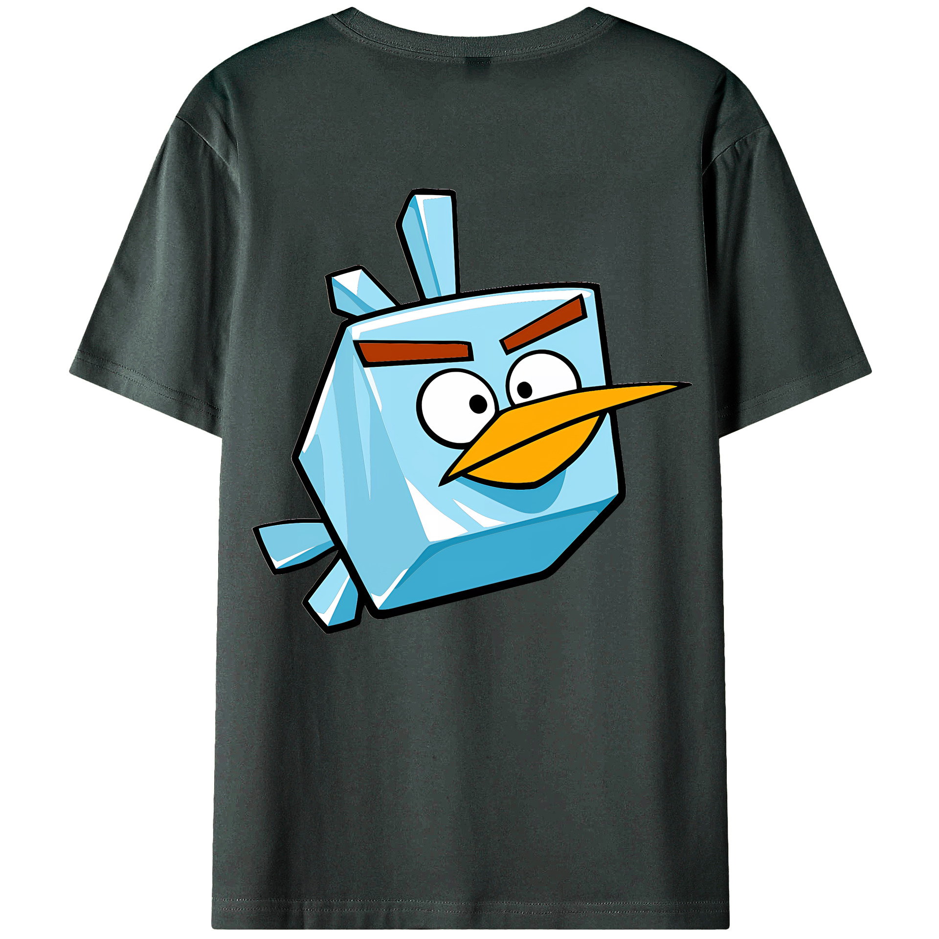 （画像用） Angry Birds アングリーバード 綿100％ メンズ半袖Tシャツ（バックプリント） 通気性